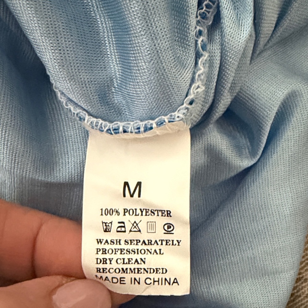 Blue Ruched Mini Dress - Picture 6 of 6